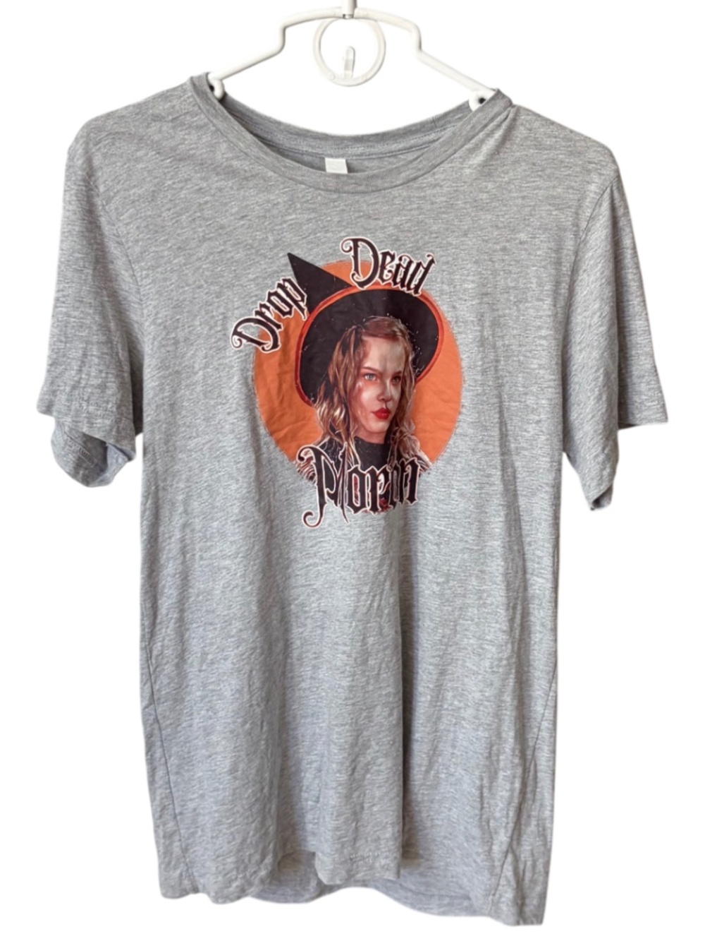 Drop Dead Moron Halloween Witch Graphic Tee
